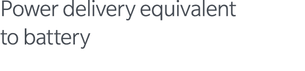 Power delivery equivalent to battery 